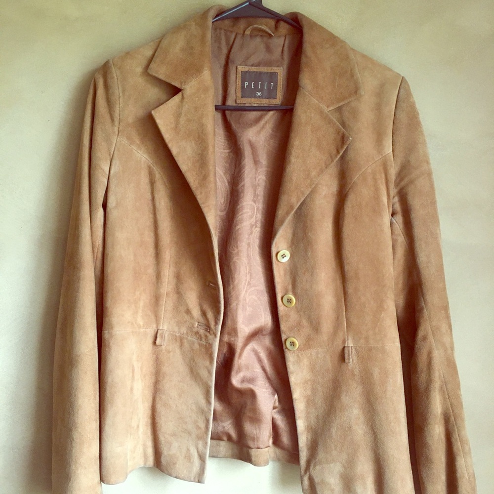 100% suede blazer jacket